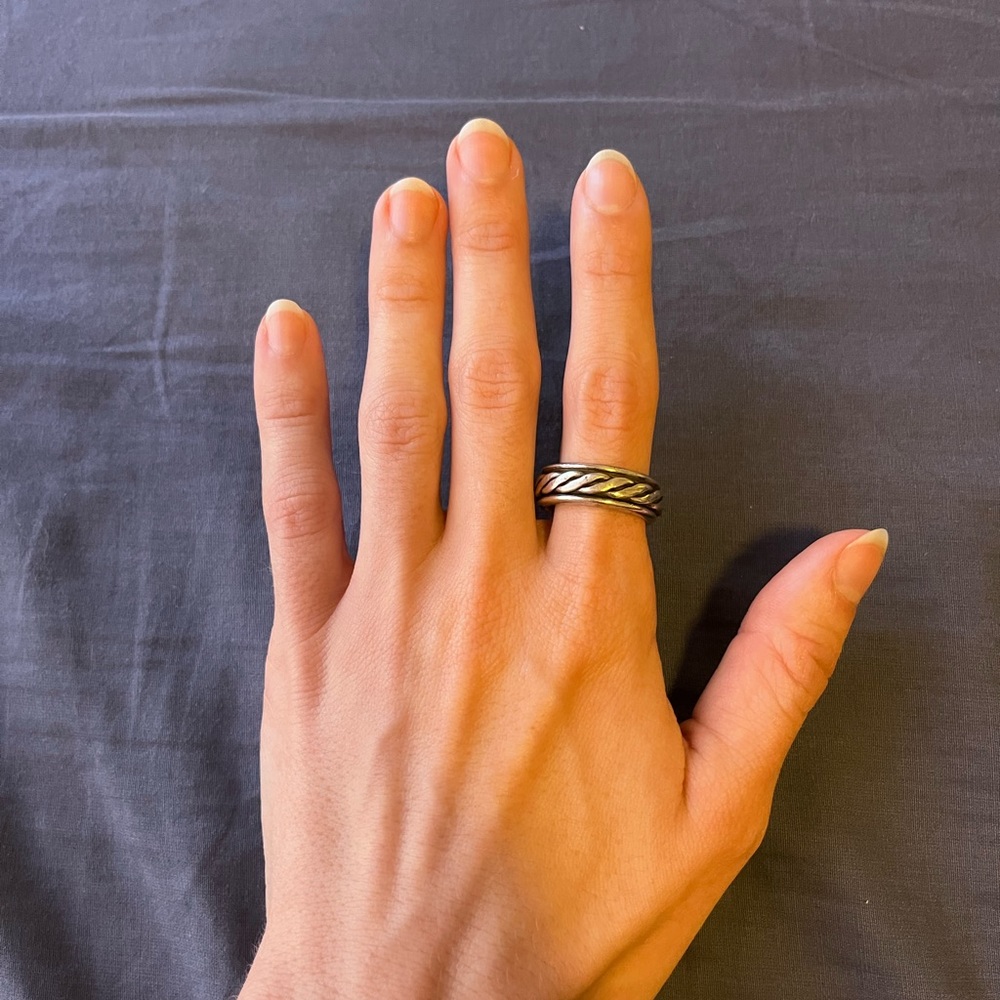 Sterling silver fidget ring